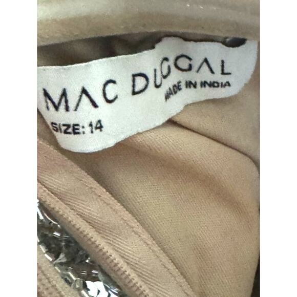 Mac Duggal Embellished Strapless Beaded Slim Column Dress Size 14 NWT - Picture 11 of 15